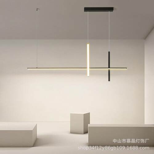 餐厅吊灯北欧极简餐桌灯具小红书现代简约一字吧台吊线燈饰服装店
