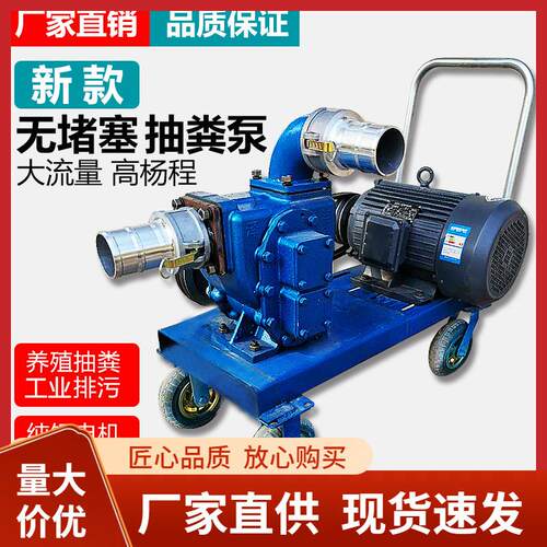 打井泥浆泵小型直流抽粪泵养殖场48v无堵塞自吸化粪池泥浆泵