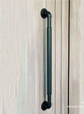 黑色加大厚门把手酒吧KTV别墅户外奶茶店实木不锈钢推拉门栓拉手