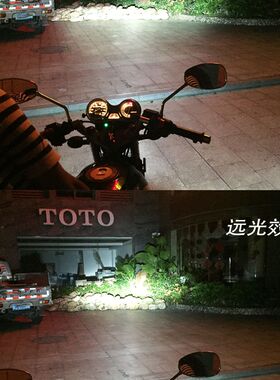 石栏摩托车疝气灯套装 35W氙气灯泡125踏板车改装电动车氙气大灯