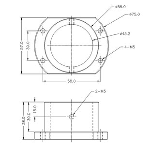 7寸立柱法兰型人机界面触控屏安装 盒10寸控制箱威纶台达吊臂电箱