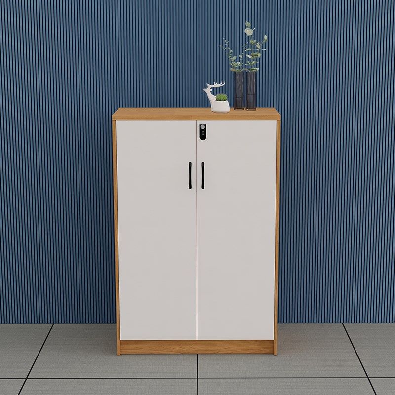 文件柜矮柜办公室储物柜带锁抽屉资料柜落地茶水柜木质高隔断边柜