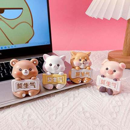 莫生气小摆件办公室桌面装饰解压毕业男朋友女生送老师的生日礼物
