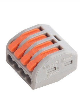 100只PCT-214四孔多功能电线连接器快速接头接线端子分线盒并线器