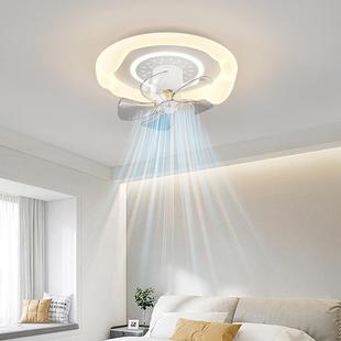 卧室风扇灯儿童新款智能异形吸顶灯家用房间主卧摇头电风扇灯具