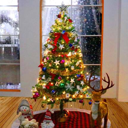 豪华圣诞树套装 led发光大型加密圣诞树挂件 商场派对装饰品摆件