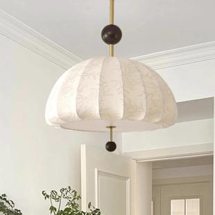 法式 客厅卧室书房衣帽间中山灯具 奶油南洋风布艺吊灯中古创意个性
