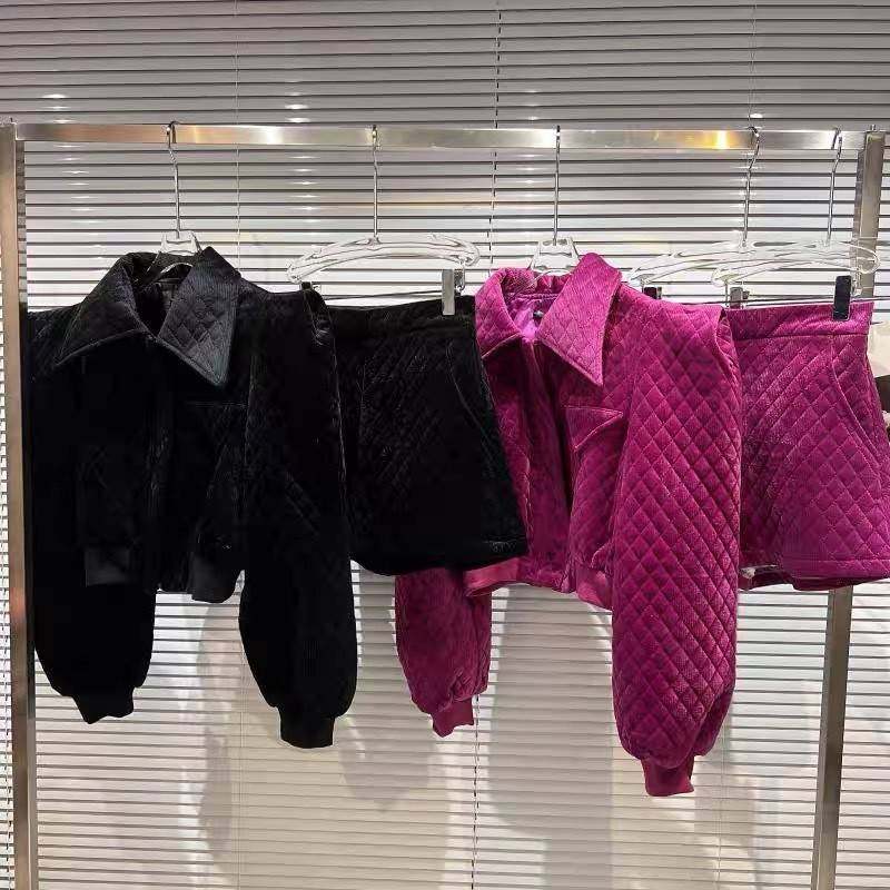 2025新款女童套装冬季小香风立体肩菱形格丝绒短外套+短裤套,童装/婴儿装/亲子装,儿童运动套装,淘宝优惠券,粉丝福利购,淘宝优惠卷