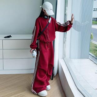 2026新款女童秋冬卫衣套装洋气儿童冬季休闲女大童加绒加厚运