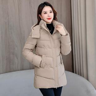 2026新款羽绒棉服女中长款过膝冬季加厚妈妈棉袄修身显瘦中老