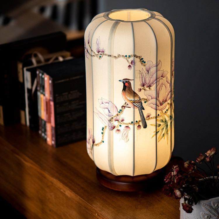 新中式布艺台灯书桌茶室客厅手绘艺术氛围灯卧室床头古典装饰桌灯,鲜花速递/花卉仿真/绿植园艺,割草机/草坪机,淘宝优惠券,粉丝福利购,淘宝优惠卷