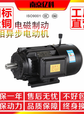 亿科YEJ电磁制动三相异步电动机5.5/7.5/11/15/18.5/22KW380V电机