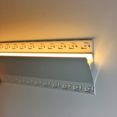 新款发光石膏线向上打光免开槽线性灯天花洗顶预埋洗墙暖光线条灯