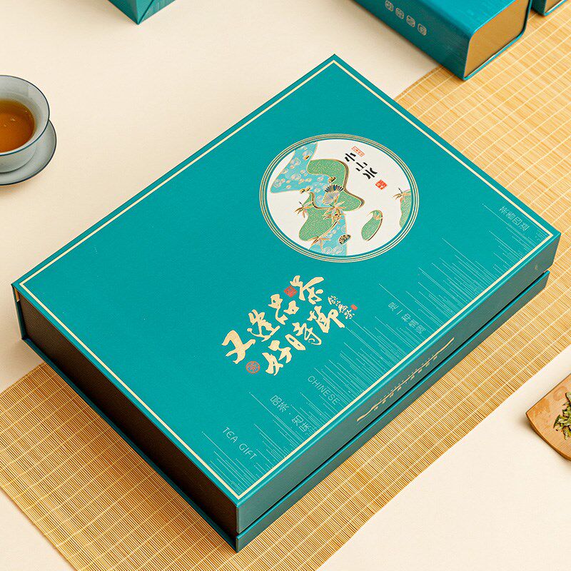 春茶绿茶茶叶礼盒装空盒龙井碧螺春包装盒空礼盒半斤一斤罐子定制