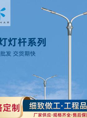 路灯杆6米30WLED太阳能路灯5米7米8米户外海螺臂路灯杆新农村路灯