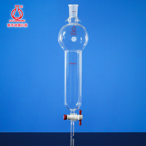 大规格类无砂芯储存球层析柱四氟节门联华玻璃仪器  LH-269