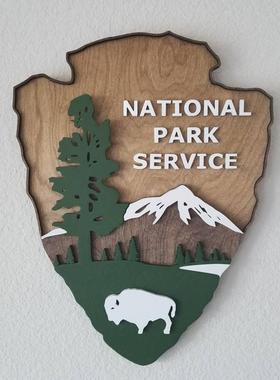 跨境独站复古公园管理局标志指示牌花园庭院pvc装饰艺术摆件