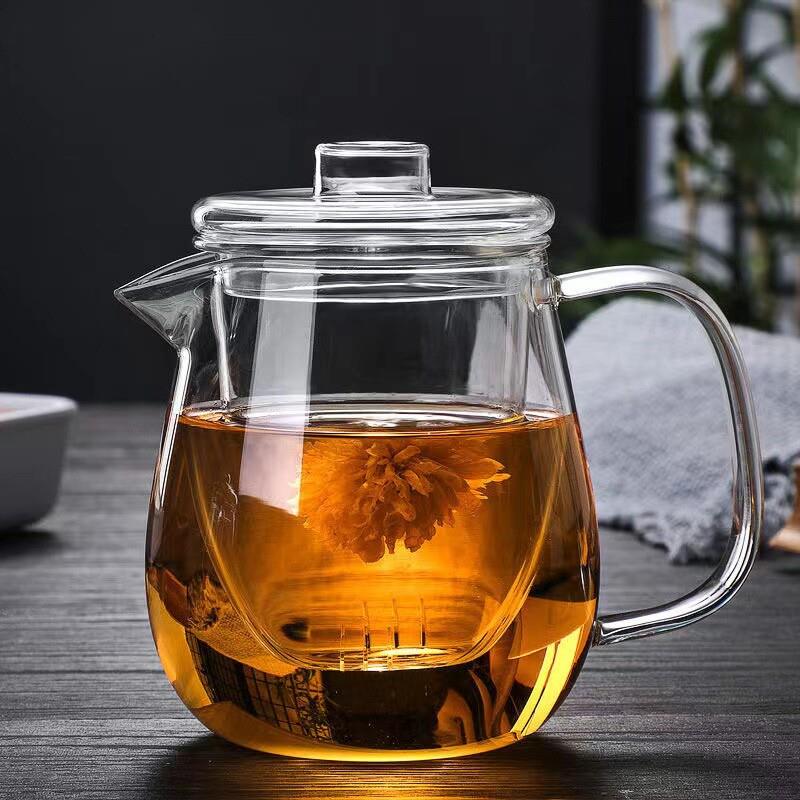 企鹅壶玻璃茶壶耐高温煮茶器加厚家用过滤泡茶壶花茶杯茶水分离壶