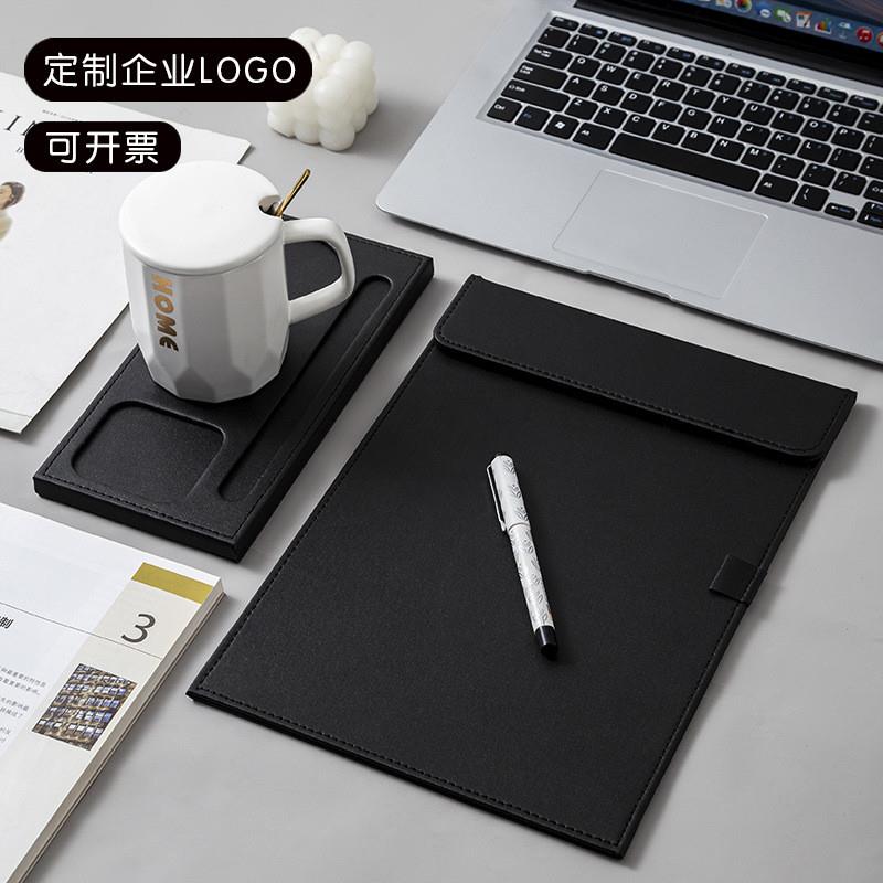 A4皮革文件夹档案夹写字板夹资料夹夹子办公夹档案夹签字板杯托垫