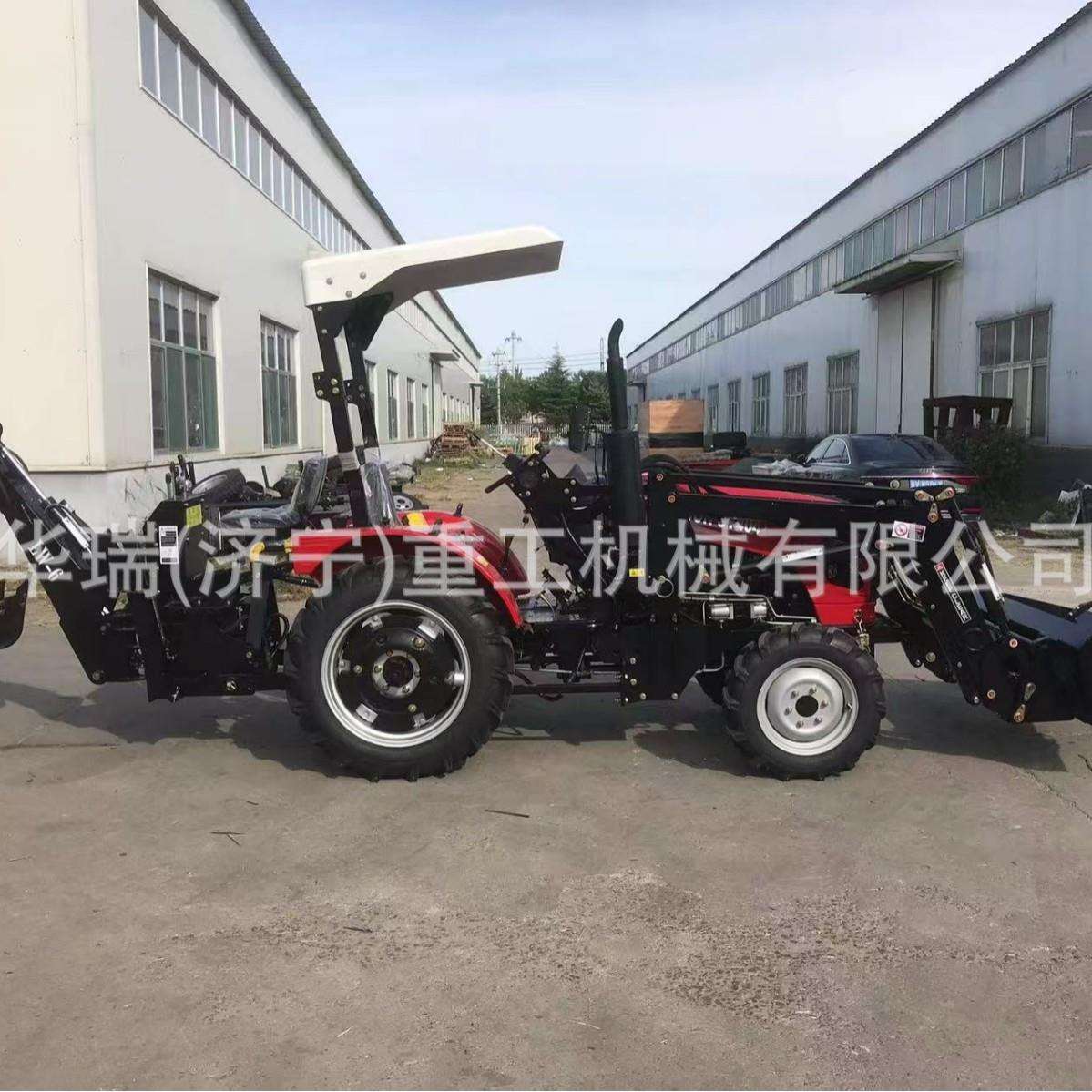 装载机械生产厂家拖拉机改装生产前置液压铲斗和后挖