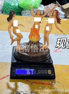 跨境新品Goddess Fire Dance Statue火舞女神缪斯雕塑灯雕像