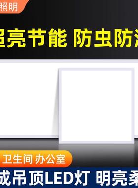 平板灯led面板灯厨房灯300600集成吊顶灯扣板灯卫生间灯防水
