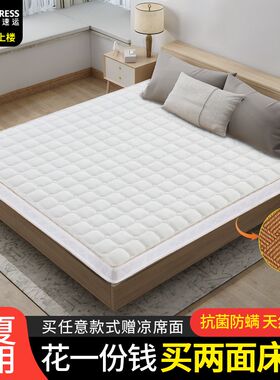 天然环保椰棕乳胶冰丝凉席床垫冬夏两用家用卧室护腰护脊硬垫加厚