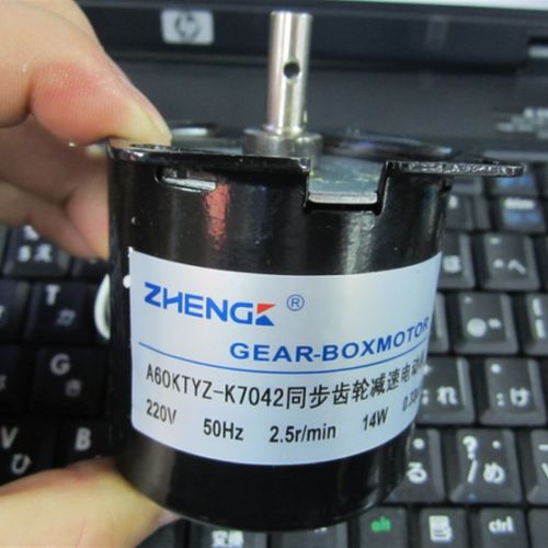 A60KTYZ-K7042同步齿轮减速电动机 14W 220V 餐桌5转电机2.5 10转