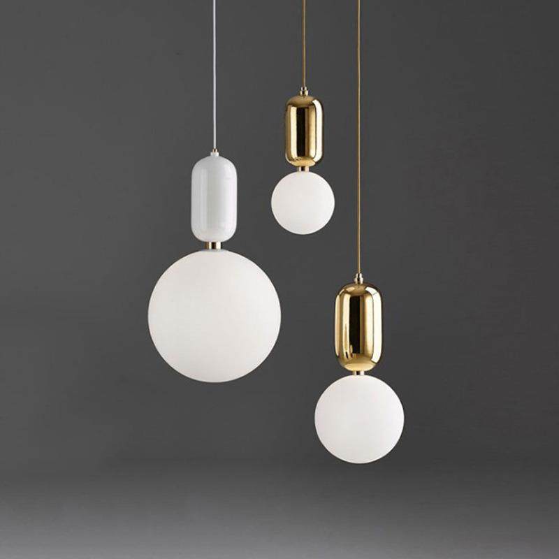 北欧卧室办公室餐厅吧台灯具后现代简约创意个性玻璃圆球球吊灯,家装灯饰光源,智能吊灯,淘宝优惠券,粉丝福利购,淘宝优惠卷