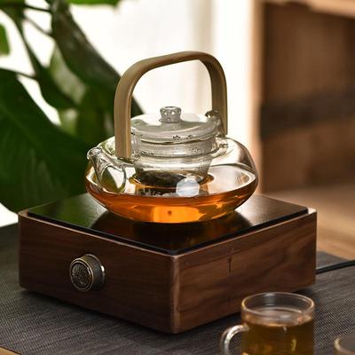透明玻璃煮茶壶加厚电陶炉耐高温烧水壶茶水分离竹把提梁壶泡茶壶