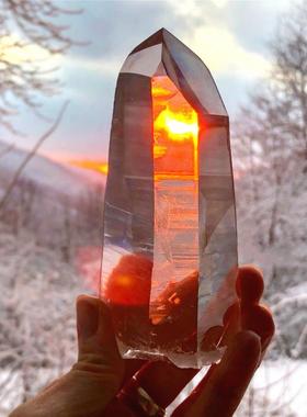 大师水晶天然列穆里亚骨干柱高频资料库时空寺庙灵水晶柱