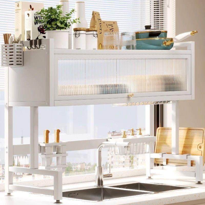 厨房水槽置物架家用碗碟水池碗柜多功能防尘带柜门碗盘收纳沥水架,鲜花速递/花卉仿真/绿植园艺,割草机/草坪机,淘宝优惠券,粉丝福利购,淘宝优惠卷