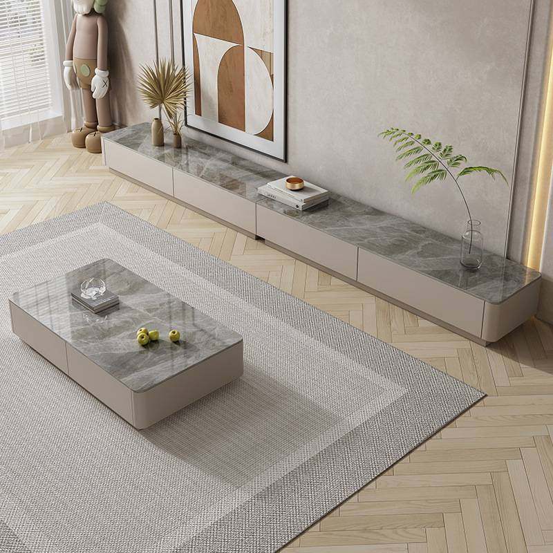 岩板茶几电视柜组合现代简约轻奢家用客厅地柜大小户型新款落地柜,住宅家具,电视柜,淘宝优惠券,粉丝福利购,淘宝优惠卷