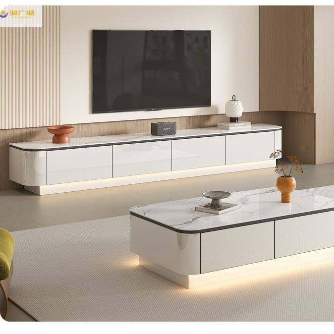 润广盛简约落地电视柜现代岩板茶几电视柜家用2026爆款套装组合,住宅家具,电视柜,淘宝优惠券,粉丝福利购,淘宝优惠卷