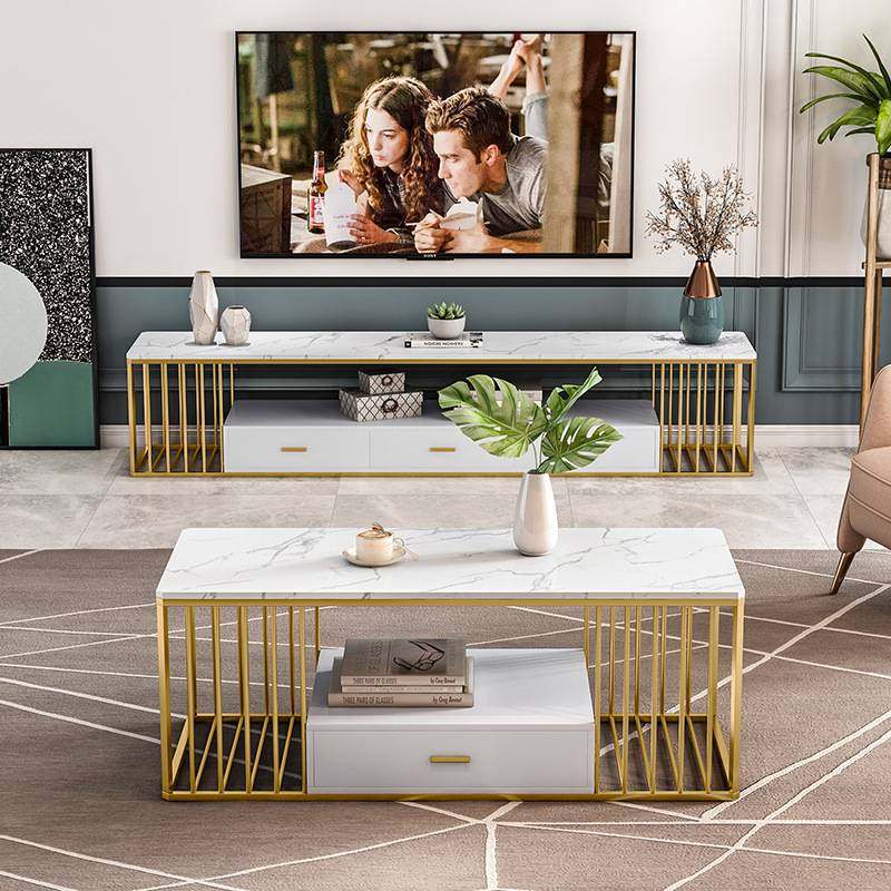 北欧大理石视听柜茶几组合卧室壁挂电视墙柜酒店三层抽屉简易地柜,住宅家具,茶几+电视柜,淘宝优惠券,粉丝福利购,淘宝优惠卷