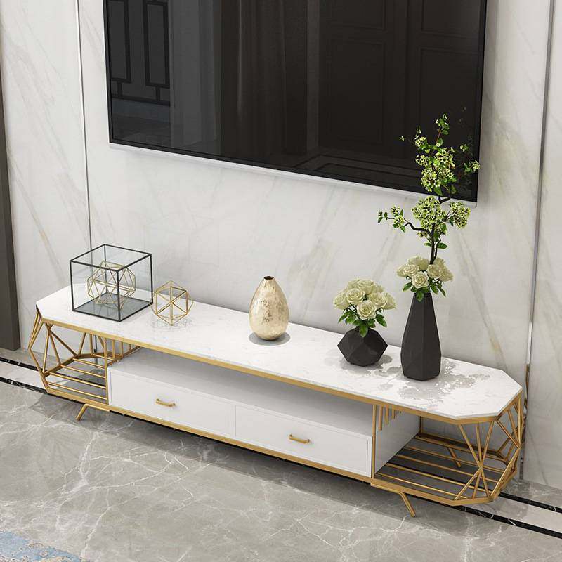 简约现代大理石电视柜钢化玻璃地柜小户型客厅组合矮柜储藏柜整装