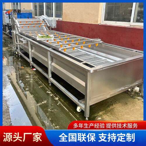 龙虾海参清洗流水线白菜油菜涡流清洗设备全自动果蔬气泡清洗机