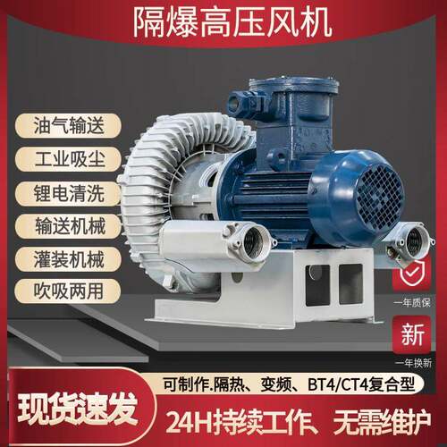 定制防爆高压风机漩涡气泵220v380V三相电高压鼓风机工业用大功率
