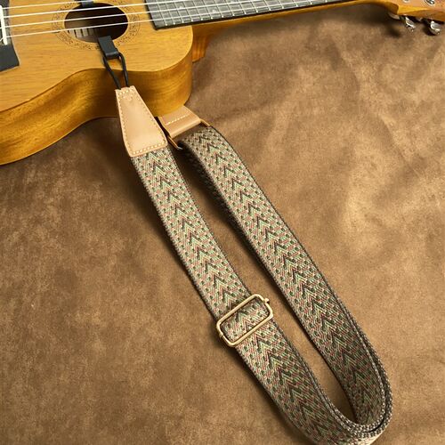 纯手工免打孔乌克丽丽琴带尤克里里背带斜挎带子时尚编织ukulele