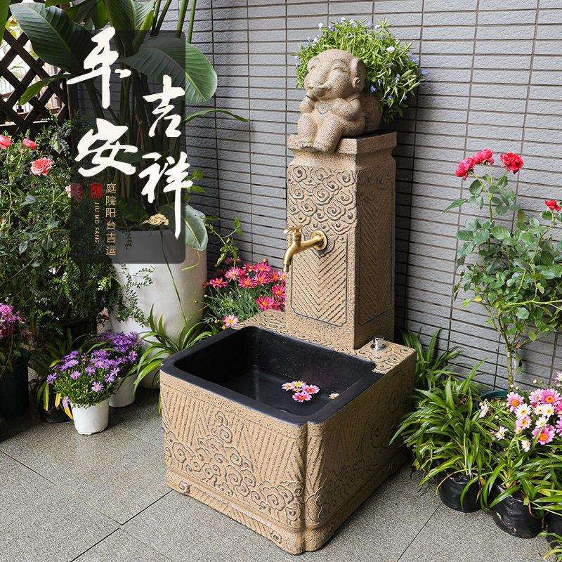【8083人收藏】户外拖把池庭院花园墩布池室外阳台立柱水栓落地式