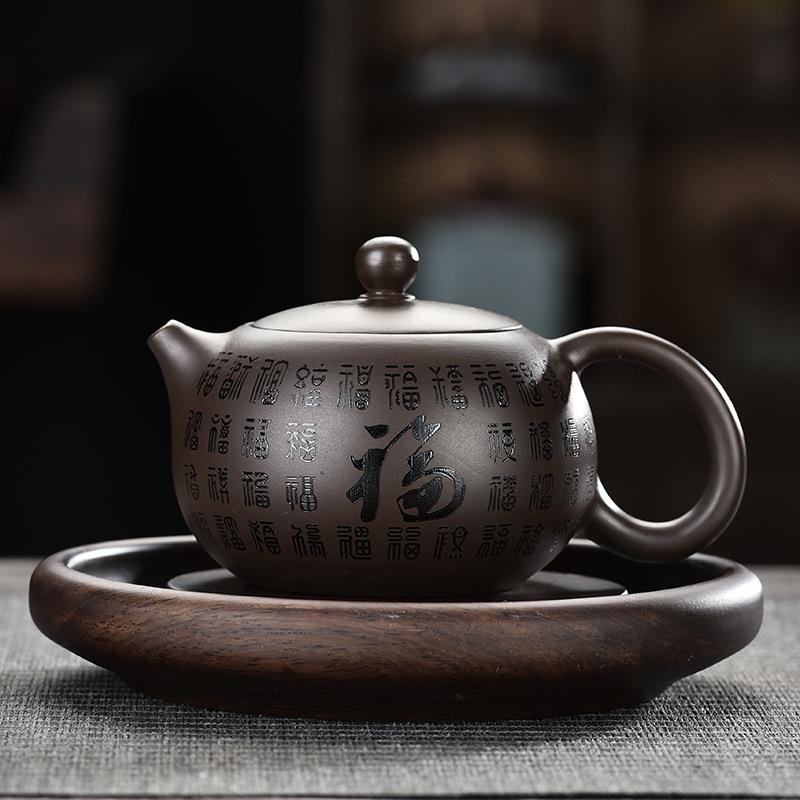 紫砂壶泡茶壶单壶煮茶器茶具纯手工家用中式工具手把壶档次扁