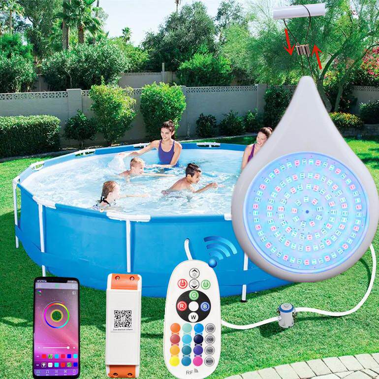 磁吸式泳池灯 帆布泳池 地面简易泳池 25W 50W APP控制+遥控 220V