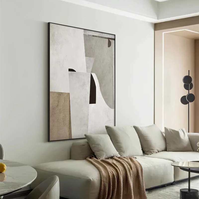 寂寥 黑白抽象艺术客厅挂画简约现代沙发后装饰画大幅落地画壁画