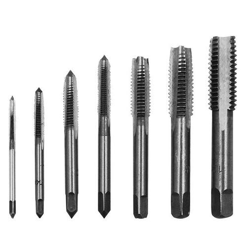 攻丝手用丝锥套装M3-M12丝锥7pcs套装扳手手动攻牙工具直槽丝锥