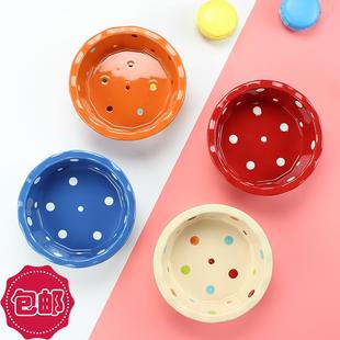 可爱甜品小碗家用焗饭烘焙碗 花边波点陶瓷酸奶碗韩式 包邮