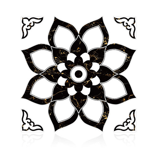 客厅茶几瓷砖拼花贴角花贴地贴装饰防水耐磨地板贴花对角贴自粘