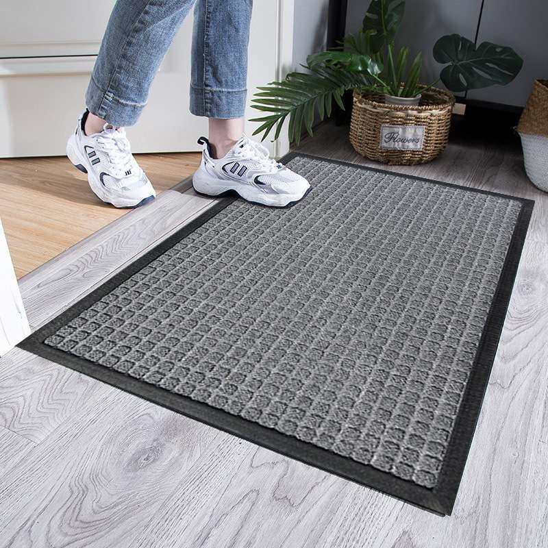 简约现代门口入户地垫家用耐磨门厅玄关进门脚垫户外耐蹭刮泥垫子
