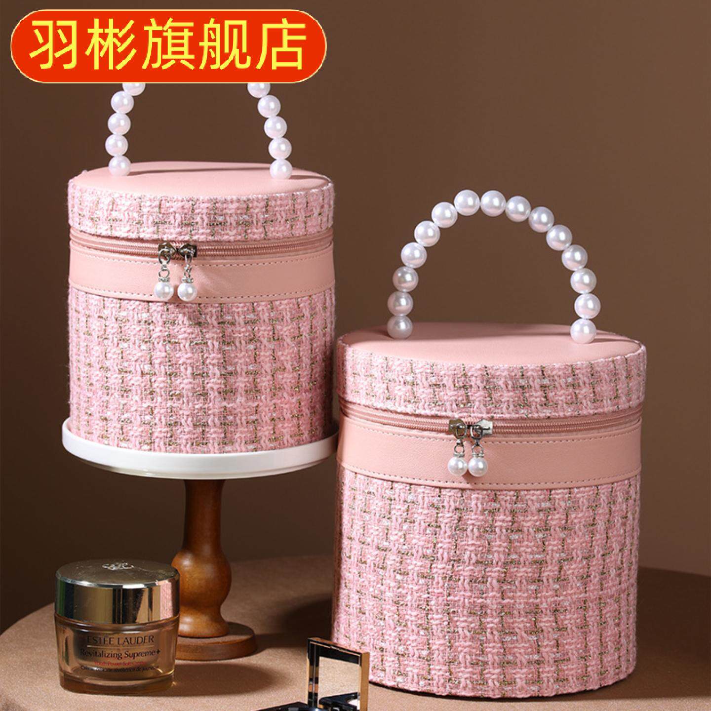 轻奢小香风水桶包大容量化妆