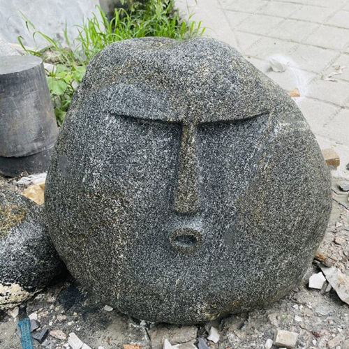 石雕花岗岩风景石鹅卵石户外汉白玉石头公园草坪河卵石青石造景石