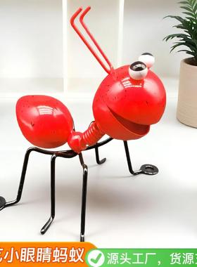 跨境铁艺蚂蚁家用办公桌电视柜花盆园艺装饰摆个性高级